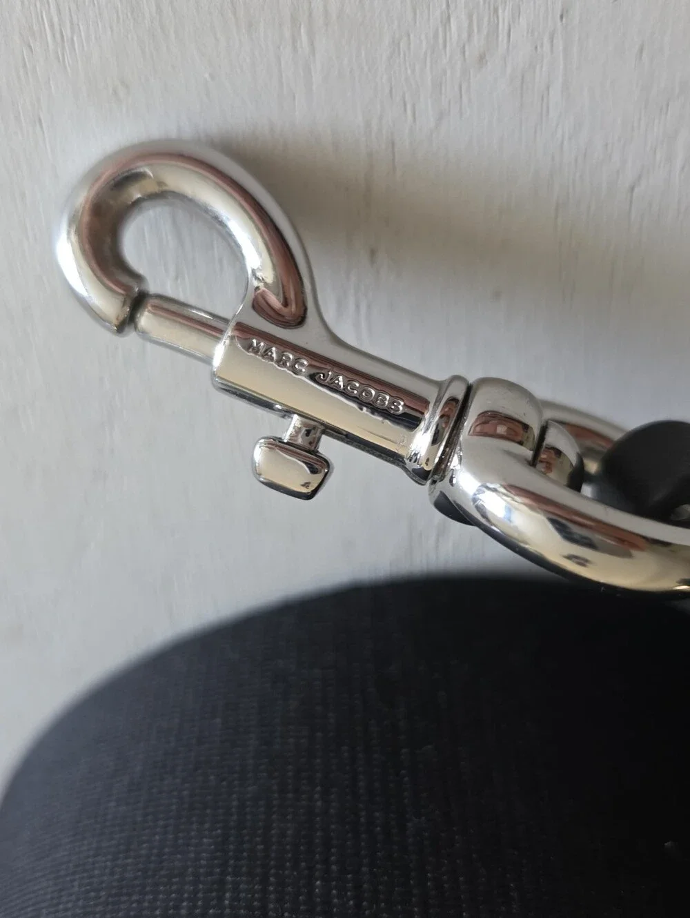 Marc Jacobs Black Bag Strap with Silver Hardware